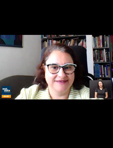 Patrícia Camargo no programa Estúdio Câmara